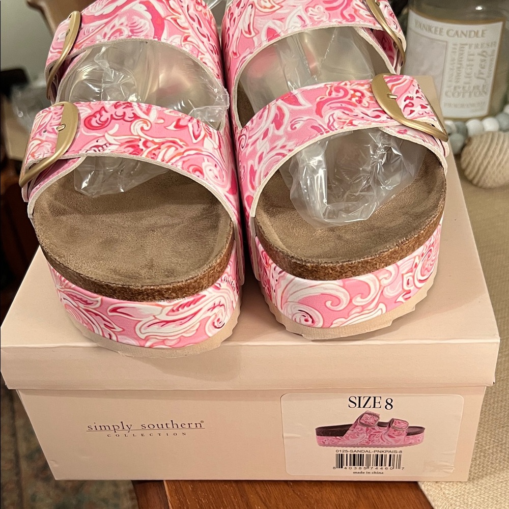 Simply Southern Swirl Pink Sandals